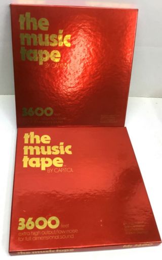 2 Capitol The Music Tape Fds3600 Reel To Reel 3600 Feet 10.  5 Inch Nib