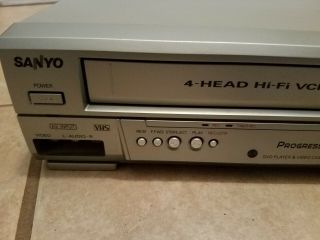 Sanyo DVW - 7200 DVD VCR Combo VHS Player Recorder Hi - Fi Stereo No Remote 3