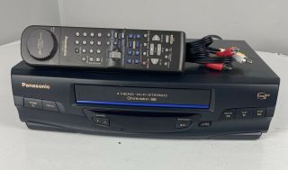 Panasonic Omnivision Vcr Plus Vhs Player Recorder Pv - V4520 With Remote