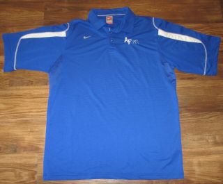 U.  S.  Air Force Football Mens Short - Sleeve Polo Shirt,  Blue,  Nike,  Size Xl,  Euc