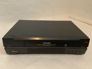 Toshiba W - 422 4 Head Vcr Vhs Recorder Player Commercial Skip No Remote Black