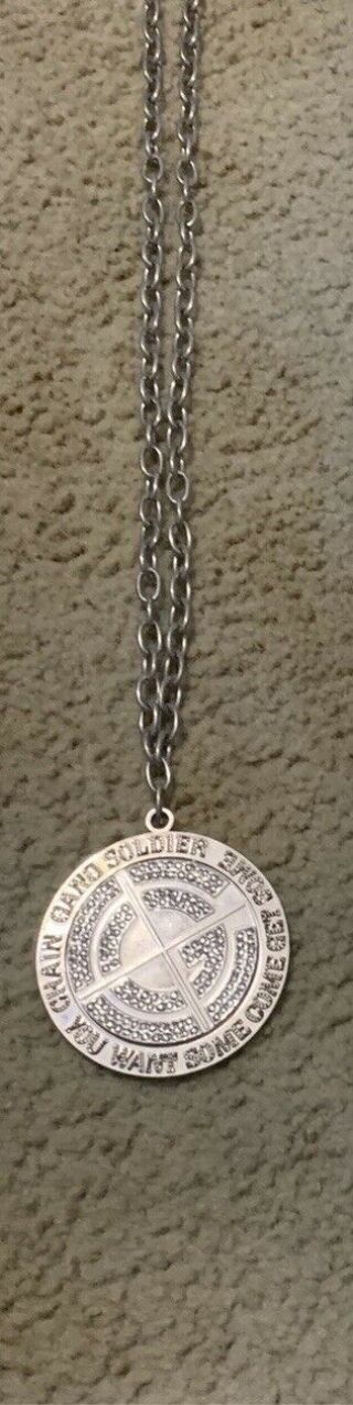 Wwe John Cena Chain Gang Soldier Necklace Spinning Pendant And Chain
