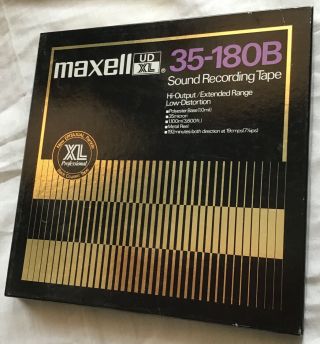 Vintage Maxell Udxl 35 - 180b 10.  5 " Reel To Reel Tape 3,  600 Ft Boxed/unused