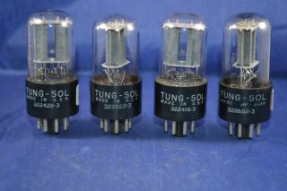 (1) Strong Testing Match Quad Of Tung - Sol 6sn7 Audio Vacuum Tubes