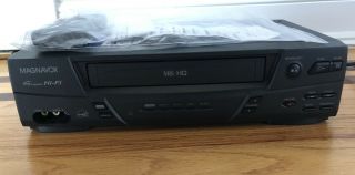 Magnavox 4 - Head Hi - Fi Vcr Vhs Player Recorder With Remote