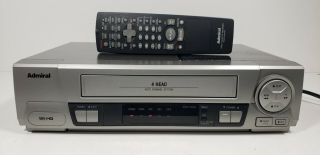 Admiral 4 Head Vcr Vhs Player Jsj20453 With Remote