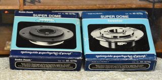 Nos 2 Radio Shack Realistic 40 - 1276b Dome Tweeters In Boxes