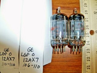 2 Strong Matched Ge Long Gray Plate O Getter 12ax7 / Ecc83 Tubes 5