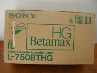 Nos Sony L - 750 Bthg Blank Beta Recording Tape 10 Count Box Factory