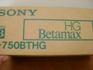 NOS Sony L - 750 BTHG Blank Beta Recording Tape 10 count box factory 2