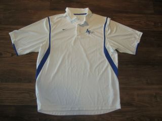 U.  S.  Air Force Football Mens Short - Sleeve Polo Shirt,  White,  Nike,  Size Xl,  Euc