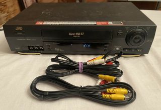 Jvc Hr - S3900u Vhs S - Vhs Vcr Tape Player With Tv/audio Cables