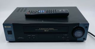 Sharp Vc - H975u 4 - Head Hi Fi Stereo Vhs Video Cassette Player,  Remote -