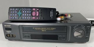 Sharp Vc - H810 Vcr Video Cassette Recorder 4 - Head Hi - Fi W/ Remote