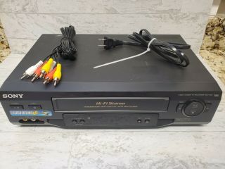 Sony Slv - N51 Vcr/vhs 4 Head Video Cassette Player Recorder,  No Remote
