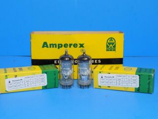 Amplitrex Perfect Matched Pair Amperex Bugle Boy Ef86 6267 Mesh Plate Tubes