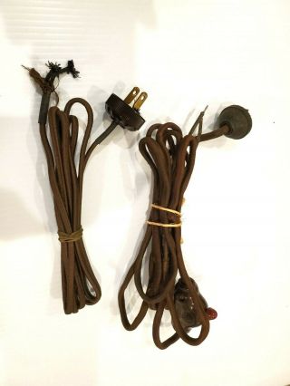 1920s Western Electric 25 - B Amplifier POWER brown cloth wire cables 2