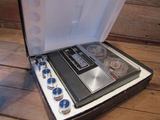 Vintage Penncrest 4 Transistor Deluxe Tape Recorder Tape Spools Box