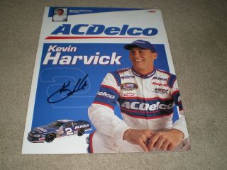 Signed 2000 2 Kevin Harvick " Ac Delco " Nascar Busch Racing Series Postcard
