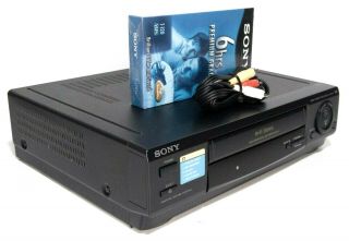 Sony Slv - 677hf Vcr Hi - Fi Vhs Recorder Player W A/v Cable Vhs Tape &