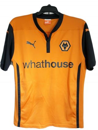 Size M Wolverhampton Wanderers Home Football Shirt 2014/2015 Jersey Puma Rare