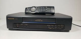 Panasonic 4 Head Omnivision Vcr Vhs Player Pv - 4700 With Remote