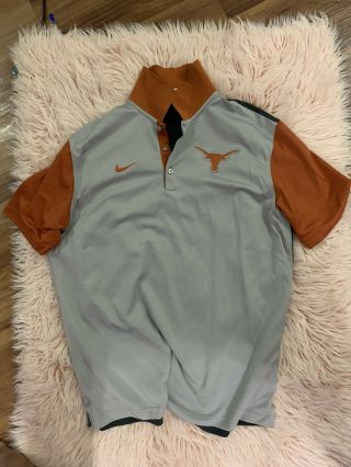 Nike Dri - Fit Texas Longhorns Burnt Orange Short Sleeve Golf Polo Shirt L