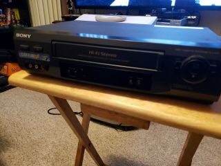 Sony Slv - N51 Vcr/vhs 4 Head Video Cassette Player Recorder,  No Remote