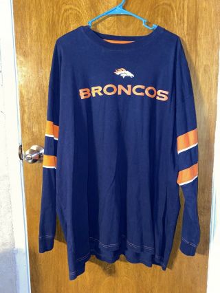 Denver Broncos Official Nfl Long Sleeve Shirt Size 3xl