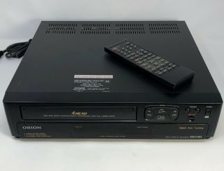Orion Vr0400 Vcr 4 Head Player Vhs Recorder W/remote &