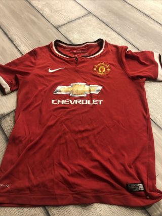 Nike Dri - Fit Manchester United Authentic Jersey Large Red Home Chevrolet