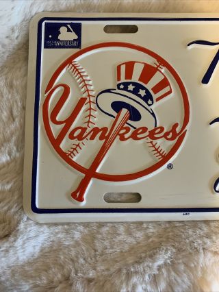 MLB York Yankees 125th Anniversary License Plate 2
