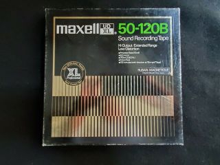 Reel To Reel Tape Maxell Ud Xl 50 - 120b 10.  5 " X 1/4 " Metal Reel