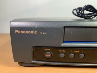 Panasonic PV - 7401 4 Head Omnivision VCR VHS Player & 2