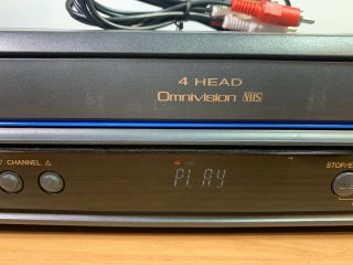 Panasonic PV - 7401 4 Head Omnivision VCR VHS Player & 3