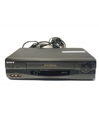 Sony Slv - N55 Hi - Fi Stereo Vcr Vhs Video Cassette Recorder No Remote
