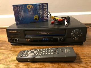 Panasonic Pv - 9451 Omnivision 4 Head Vhs Vcr Player Recorder With Remote