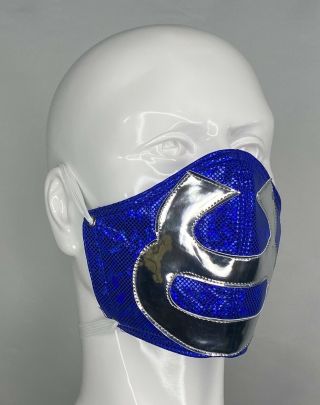 Mexican Wrestler Mask Lucha Libre Mask Face Mask Luchador Costume Mask Blue Demo