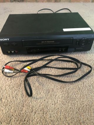 Sony Vhs/vcr Player/recorder Great All Cords Slv - N51