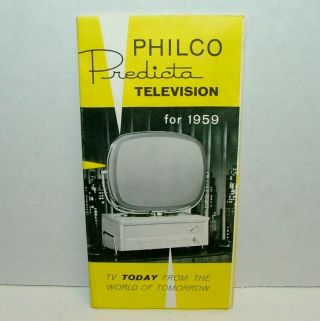 Philco Predicta 1959 Full Line Sales Brochure Ultra Rare 1st Year 4 Predicta