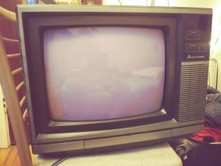 Vintage 1987 Mga Mitsubishi Color Tv 14 " Retro Gamer Cs - 1344r