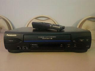 Panasonic Pv - V4522 Vhs Vcr Player 4 Head Hifi Stereo With Remote And A/v Cable
