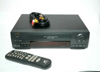 Jvc Hr - A56u Vcr Player Vhs Recorder 4 Head Hq W/ Remote,  Av Cables