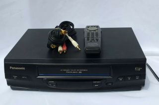 Panasonic Pv - V4520 Vcr Vhs Player Recorder 4 Head Omnivision With Remote