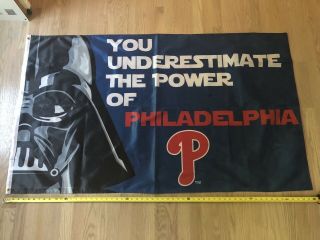 Philadelphia Phillies Star Wars Flag 3x5 Darth Vader Disney Mlb Eagles Power Of
