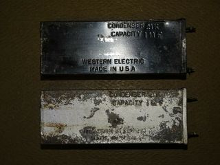 Pair,  Western Electric Type 21k Capacitors/condensers,  1 Mfd,  Good