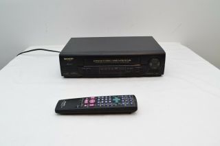 Sharp Vc - H800u Vhs Vcr Video Cassette Recorder Black 4 Head Hi - Fi Stereo Remote