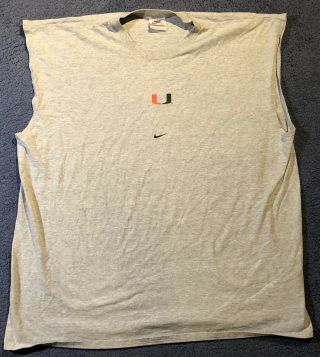 Vintage Nike University of Miami Hurricanes Shirt And Vintage Bumper Sticker 2