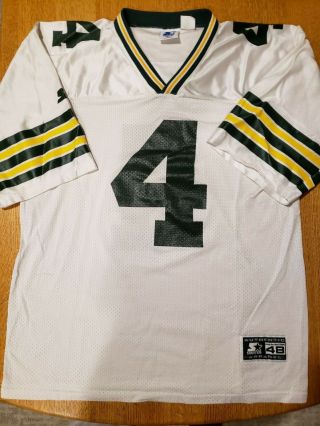 Nfl Vintage 4 Brett Favre 1995 White Green Bay Packers Starter Jersey Sz 48