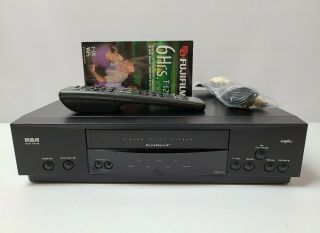 Rca Vr673hf Vcr 4 - Head Hi - Fi Vhs Player Recorder With Remote,  Av Cables,  Tape